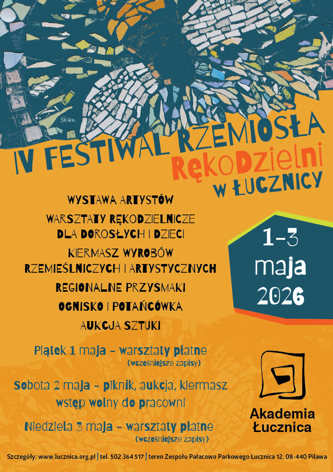 IV Festiwal Rzemiosła ,,RękoDzielni" - 1-3.05.2026r.
